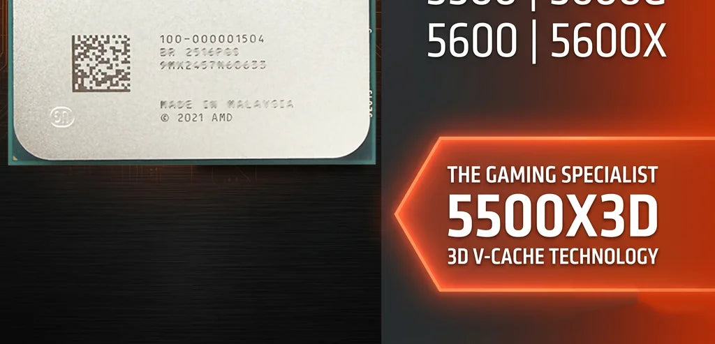 New AMD Ryzen 5 5500X3D R5 5500X3D CPU Processor 7NM L3=96M Socket AM4