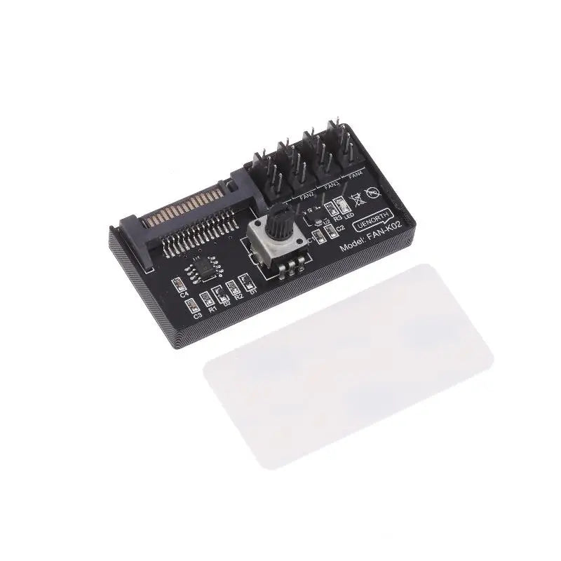 PWM Fan Speed Controller SATA DC Power On 4Pin Fan Governor NAS Server Fan Speed Regulator 4-Way 6-Way PWM Fan HUB Control
