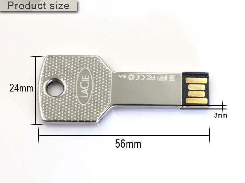 Key Usb Flash Drive Pendrive 128gb 64gb 32gb Memory Usb Stick 16gb 8gb 4gb Metal Waterproof Lacie Pen Drive Real Capacity U Disk