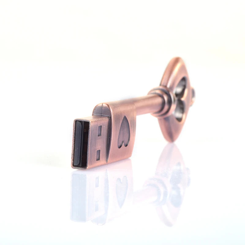 Pendrive 128GB key usb stick 64GB 32GB 16GB 8GB 4GB usb flash drive 256GB metal waterproof Heart love pen drive for the gift