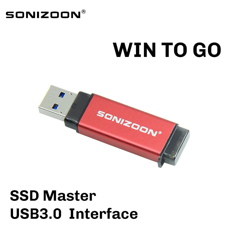 SONIZOON SSD OF WINTOGO SSD USB3.1 USB3.0 128GB 256GB Large capacity Hard disk Portable solid-state drive pc