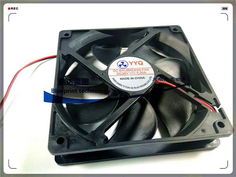 New Silent DC 36V 0.2A 120MM 12025 Cooling Fan 12025 120*120*25MM 12*12*2.5CM Chassis Fan Computer Case Fan 2PIN