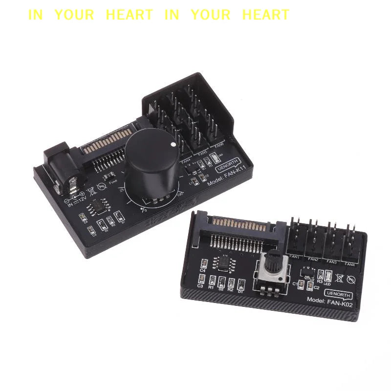【X】PWM Fan Speed Controller SATA DC Power On 4Pin Fan Governor NAS Server Fan Speed Regulator 4-Way 6-Way PWM Fan HUB Control