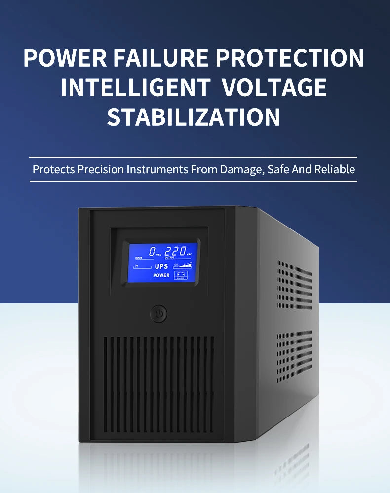 1000VA 2000VA 3000VA Standby Uninterruptible Power Supply UPS In-built Battery 12V 9Ah Backup  Power Ups for Laptop Desktop
