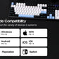 EPOMAKER X AULA F108 PRO Full Size 100% ANSI Layout Hot Swap Wired/2.4GHz/Bluetooth Wireless Mechanical Keyboard RGB Backlight