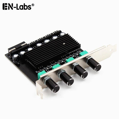 Computer PC Cooling Radiator System 4 Channel 3 pin 4 pin Cooler Fan RPM Speed Controller w/ PCI Slot Rear Bracket for fan 12 v