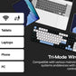 EPOMAKER X AULA F108 PRO Full Size 100% ANSI Layout Hot Swap Wired/2.4GHz/Bluetooth Wireless Mechanical Keyboard RGB Backlight