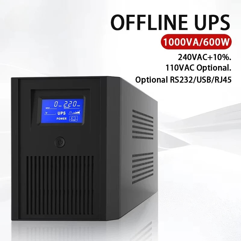 1000VA 2000VA 3000VA Standby Uninterruptible Power Supply UPS In-built Battery 12V 9Ah Backup  Power Ups for Laptop Desktop