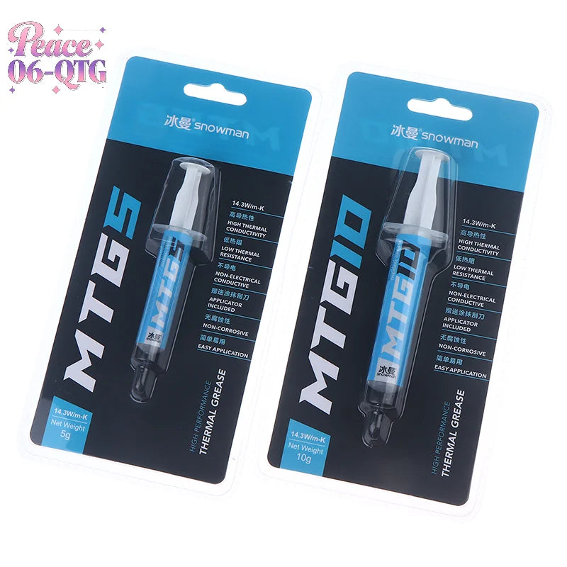 Hot 1Pc 5g/10g Syringe MTG5/MTG10 Thermal Conductive Grease Paste 14.3W/mk For Grease Desktop Computer Laptop Graphics Card Chip
