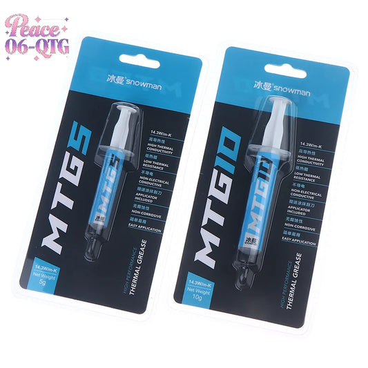 Hot 1Pc 5g/10g Syringe MTG5/MTG10 Thermal Conductive Grease Paste 14.3W/mk For Grease Desktop Computer Laptop Graphics Card Chip