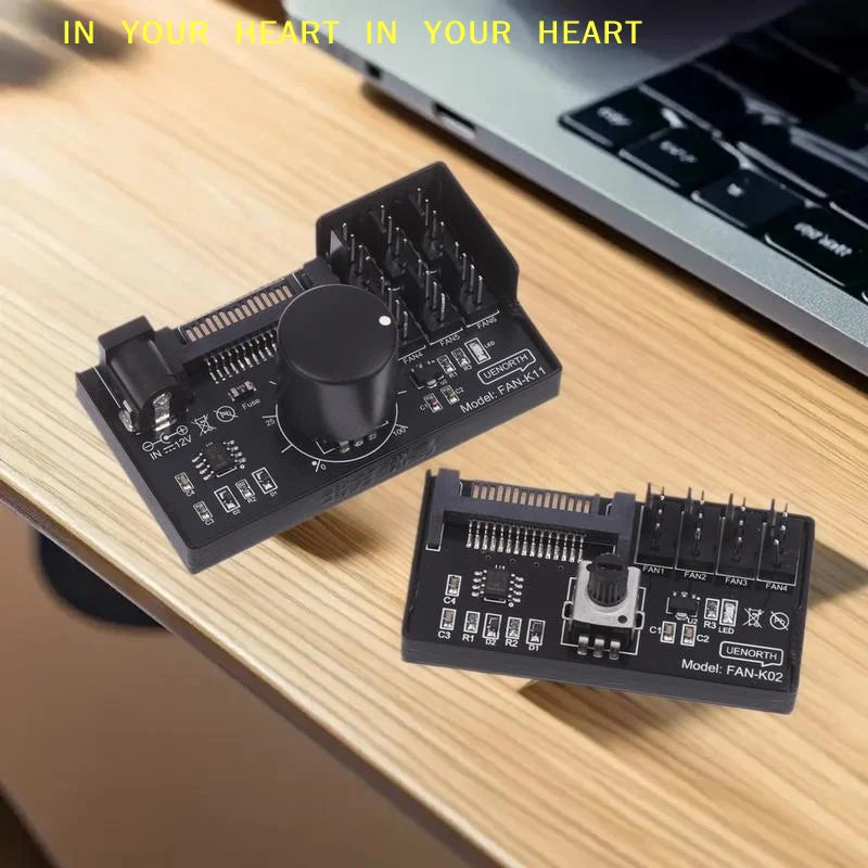 【X】PWM Fan Speed Controller SATA DC Power On 4Pin Fan Governor NAS Server Fan Speed Regulator 4-Way 6-Way PWM Fan HUB Control