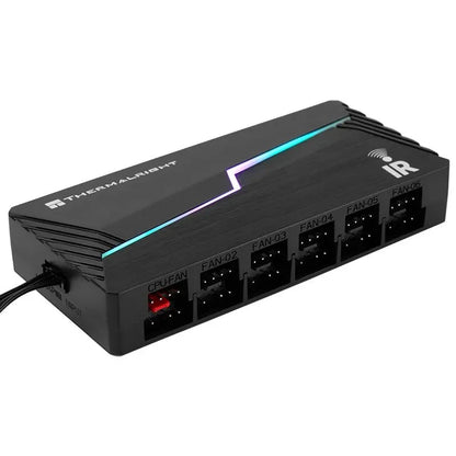Thermalright ARGB and FAN HUB X12 IR Black, 3Pin ARGB +4Pin PWM 2 In 1 Temperature Control with Remote Control