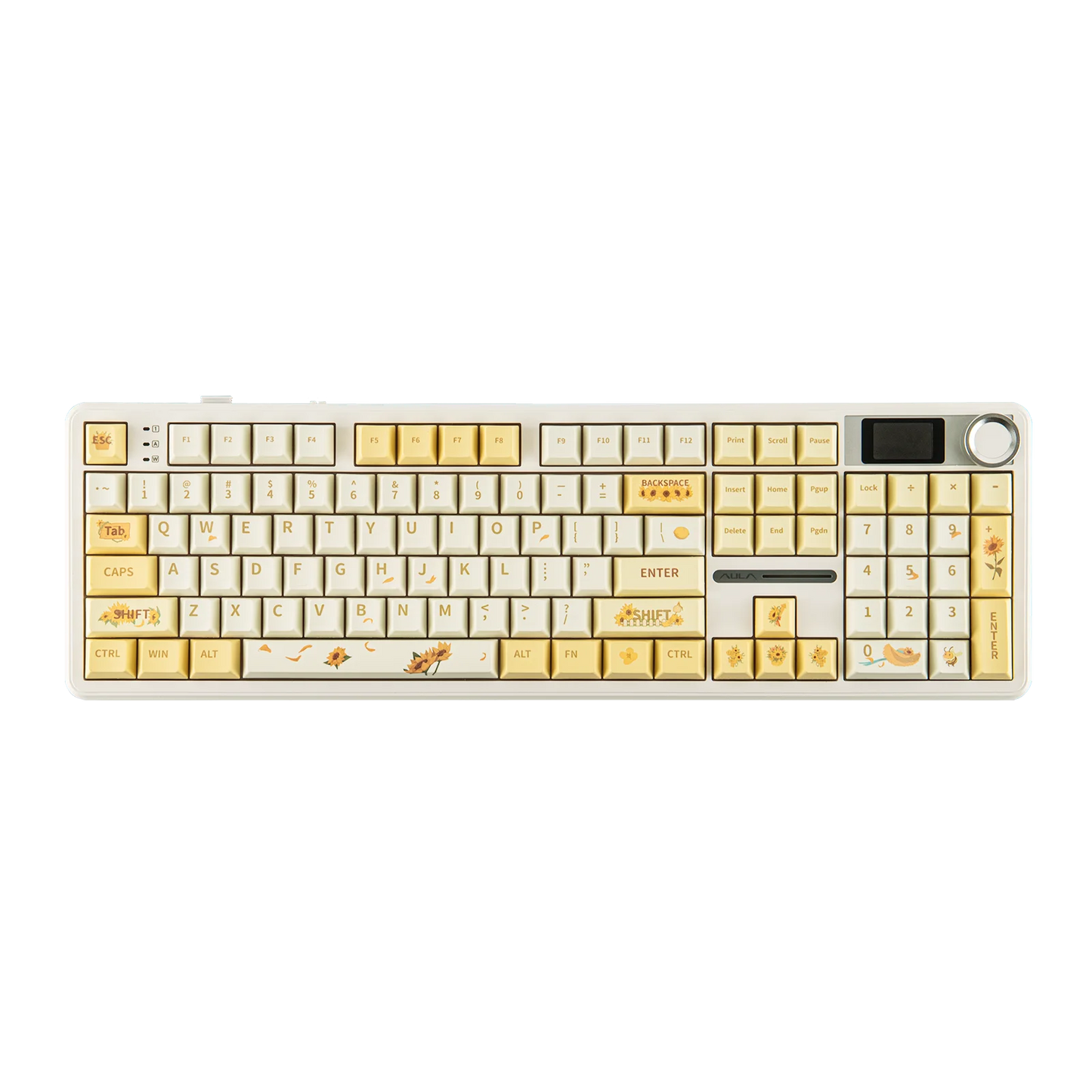 EPOMAKER X AULA F108 PRO Full Size 100% ANSI Layout Hot Swap Wired/2.4GHz/Bluetooth Wireless Mechanical Keyboard RGB Backlight