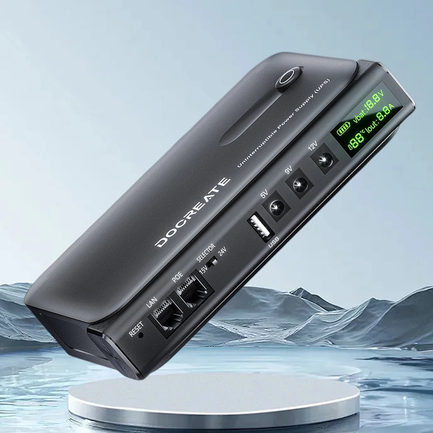UPS Backup Battery Power Supply Supports 5V/9V/12V Mini DC UPS Uninterruptible Power Supply for Router Modem Security Camera