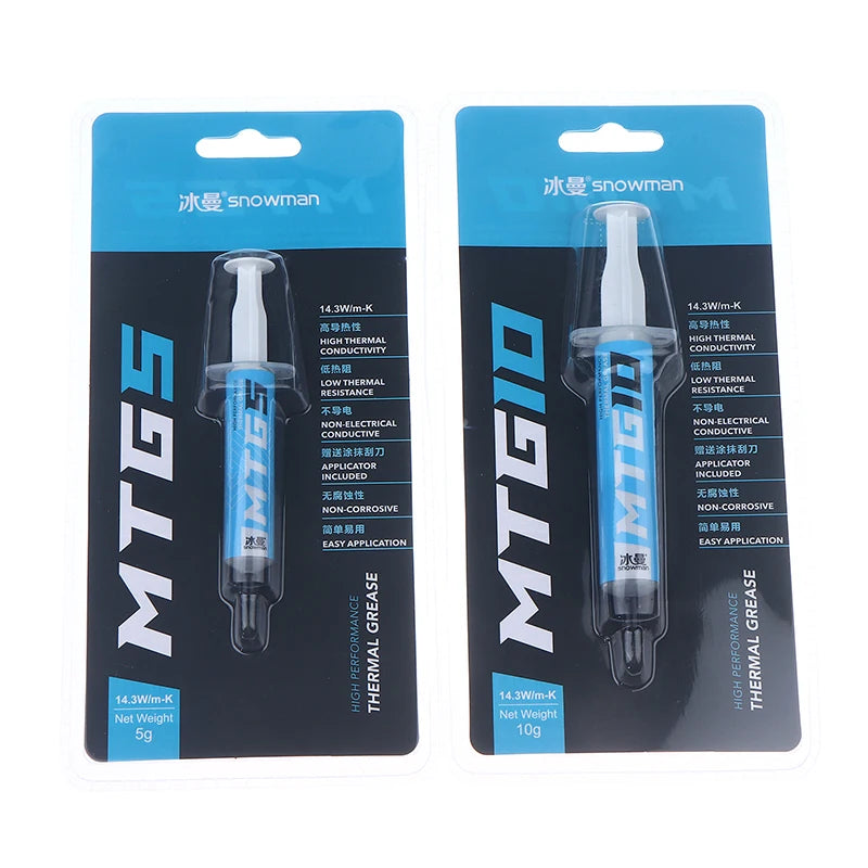 Hot 1Pc 5g/10g Syringe MTG5/MTG10 Thermal Conductive Grease Paste 14.3W/mk For Grease Desktop Computer Laptop Graphics Card Chip