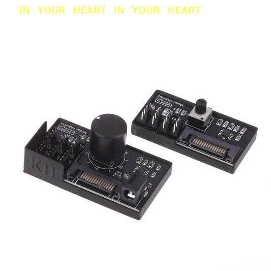 【X】PWM Fan Speed Controller SATA DC Power On 4Pin Fan Governor NAS Server Fan Speed Regulator 4-Way 6-Way PWM Fan HUB Control