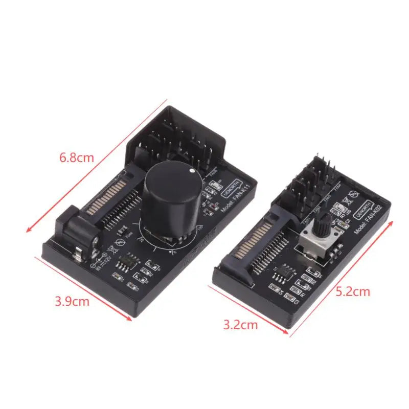 PWM Fan Speed Controller SATA DC Power On 4Pin Fan Governor NAS Server Fan Speed Regulator 4-Way 6-Way PWM Fan HUB Control