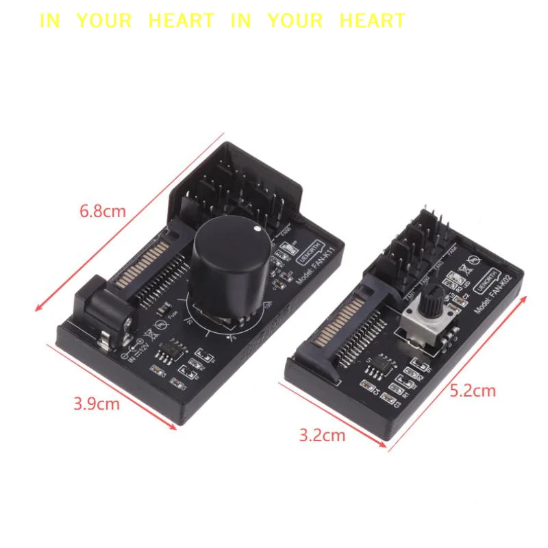 【X】PWM Fan Speed Controller SATA DC Power On 4Pin Fan Governor NAS Server Fan Speed Regulator 4-Way 6-Way PWM Fan HUB Control