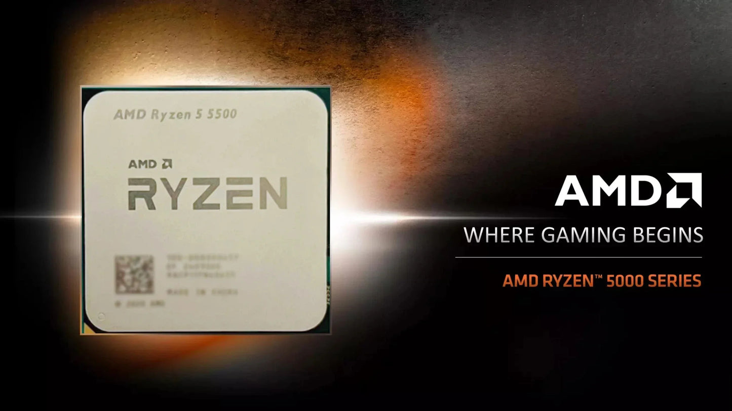 Original AMD Ryzen 5 5500 R5 5500 6 Core 12 Thread Max Boost 4.2GHz Unlocked AM4 Desktop Gaming CPU Loose Without Retail Box