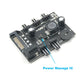 3pin Fan Controller Hub,3 4 Channel Molex or SATA Fan Splitter w/ Control Knob Computer PC Case 12V Fan Cooler Speed Temperature