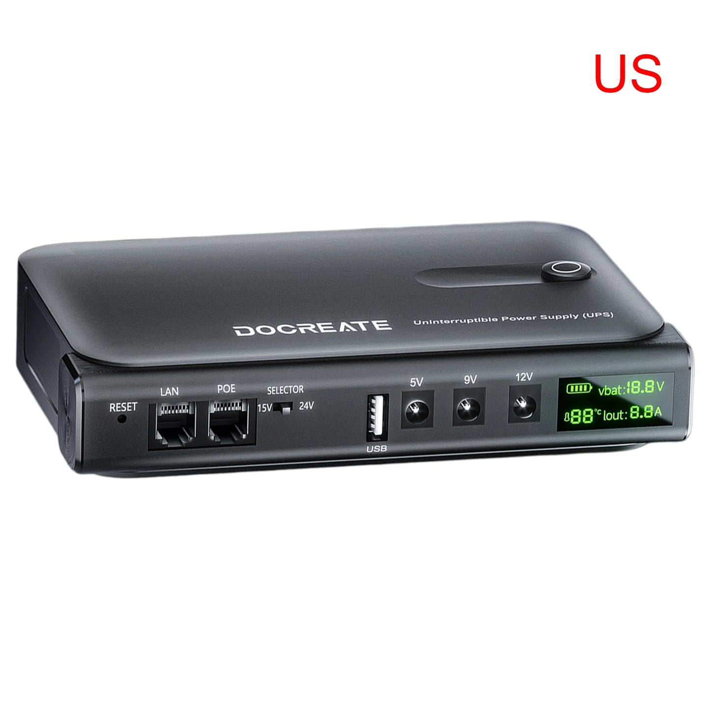 UPS Backup Battery Power Supply Supports 5V/9V/12V Mini DC UPS Uninterruptible Power Supply for Router Modem Security Camera