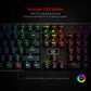 Redragon K556 RGB LED Backlit Wired 104 Keys Hot-Swap Noise Absorbing Foams Mechanical Gaming Keyboard
