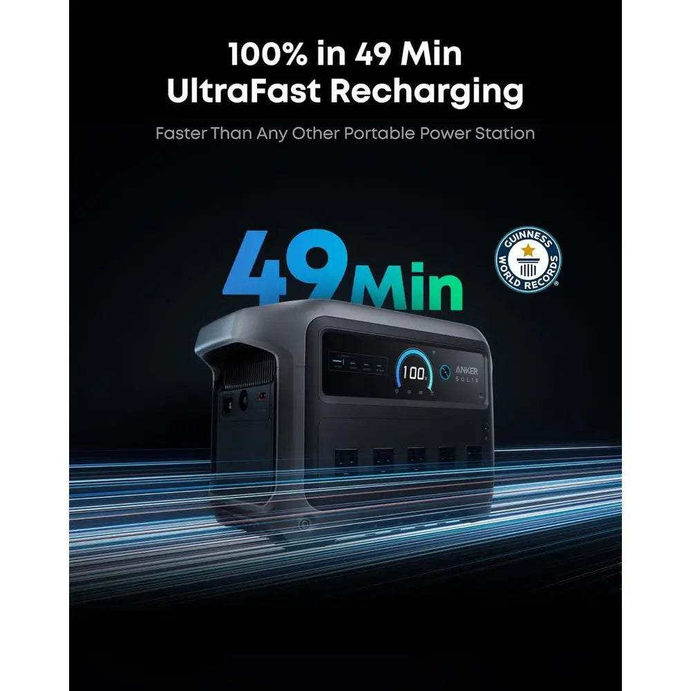 SOLIX C1000 Gen 2 Portable Power Station, 2,000W (Peak 3,000W) r Generator, ull Charge in 49 Min, 1,024Wh LiePO4 Battery or Home