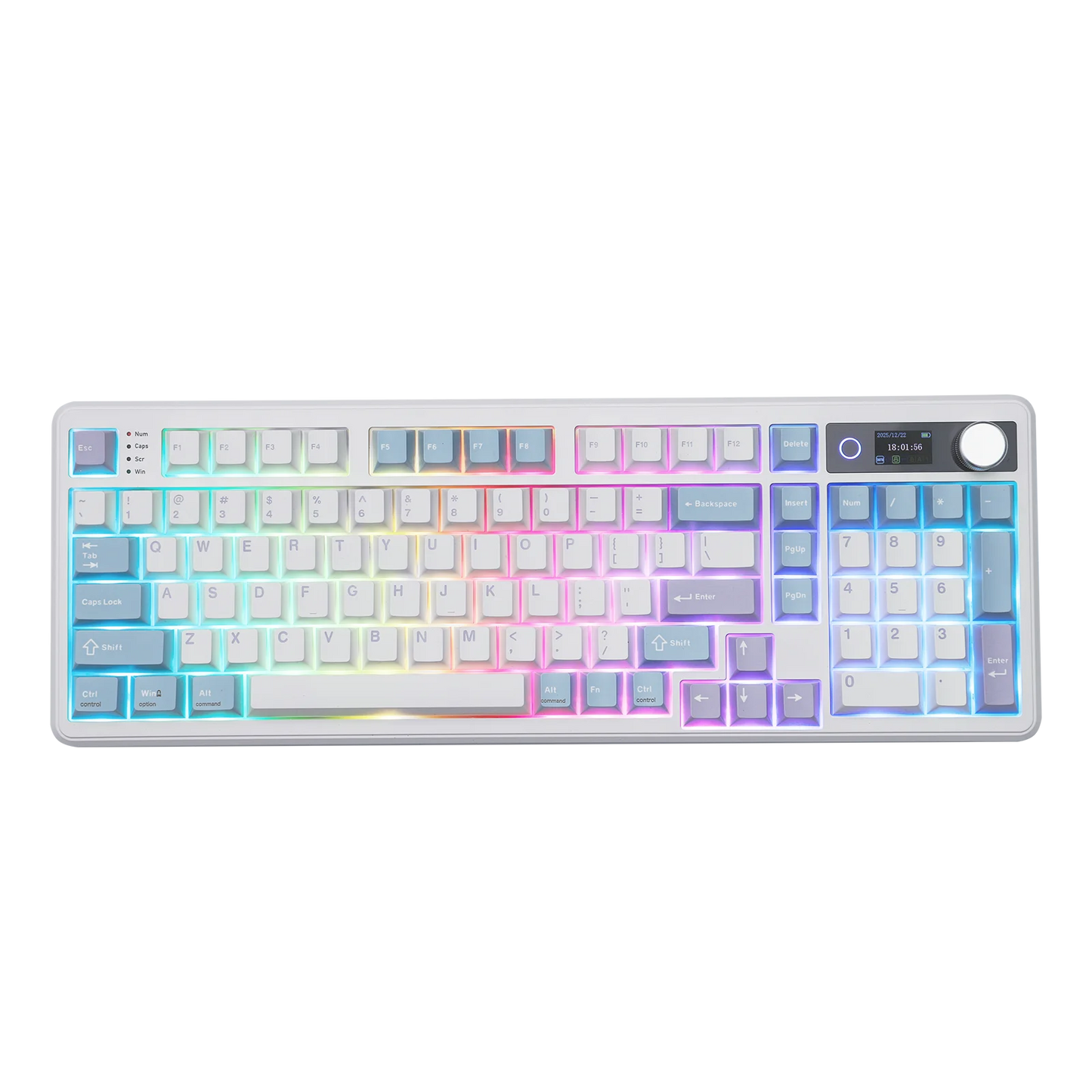 EPOMAKER TH99 PRO 96% ANSI US Layout Gasket-Mounted Wired/BT/2.4Ghz Wireless Mechanical Gaming Keyboard with Screen & Knob