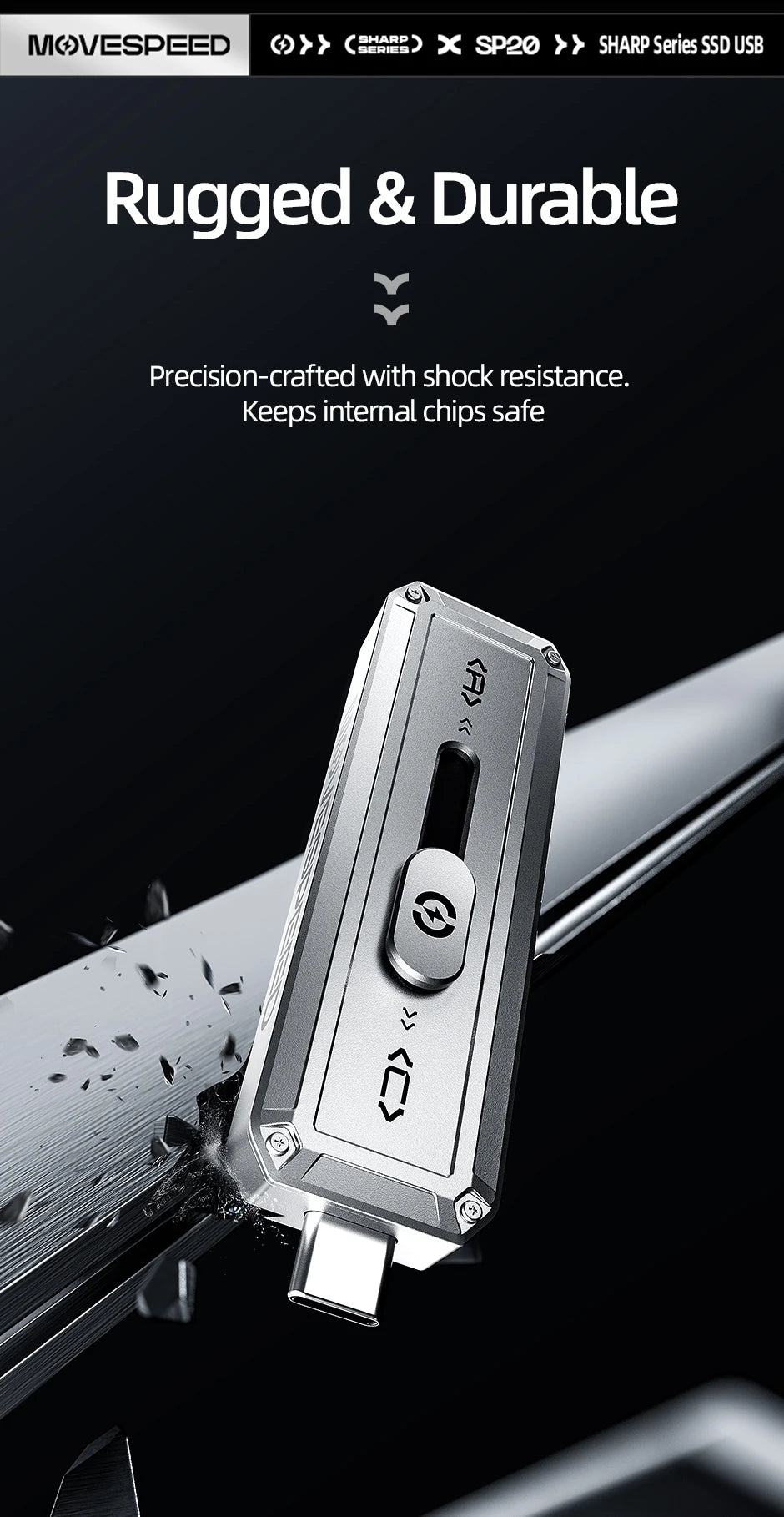 MOVESPEED SP20 2100MB/s USB Flash Drive 2TB 1TB USB3.2 Gen 2 Type C Solid State Pen Drive 512G 256GB Pendive for iPhone 15/16 PC
