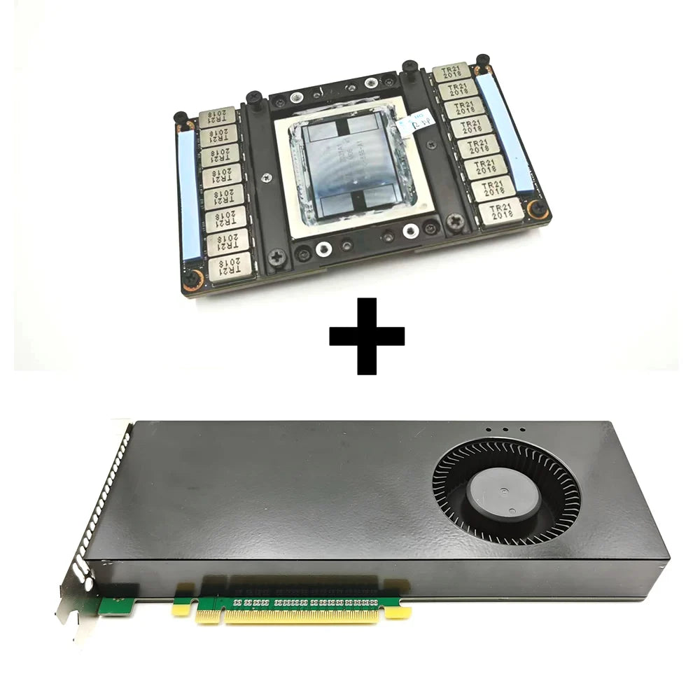 V100 16GB 32GB  PCIE GPU Graphics Card  SXM2 with turbofan for AI Inference Deep Learning