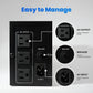 Backup UPS Power Supply 600VA 360W Battery Backup Power Surge Protector Sine Wave with 3 Outlets  for Home and Office
