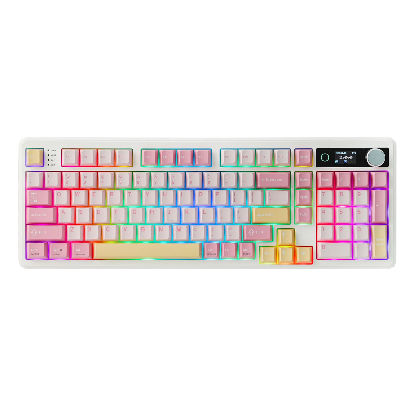 EPOMAKER TH99 PRO 96% ANSI US Layout Gasket-Mounted Wired/BT/2.4Ghz Wireless Mechanical Gaming Keyboard with Screen & Knob