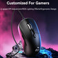Wired Game Mouse 6 Levels DPI Adjustable Up to 12800DPI Instant A825 Chip RGB Macro Programming Ergonomic Design Universal Mouse