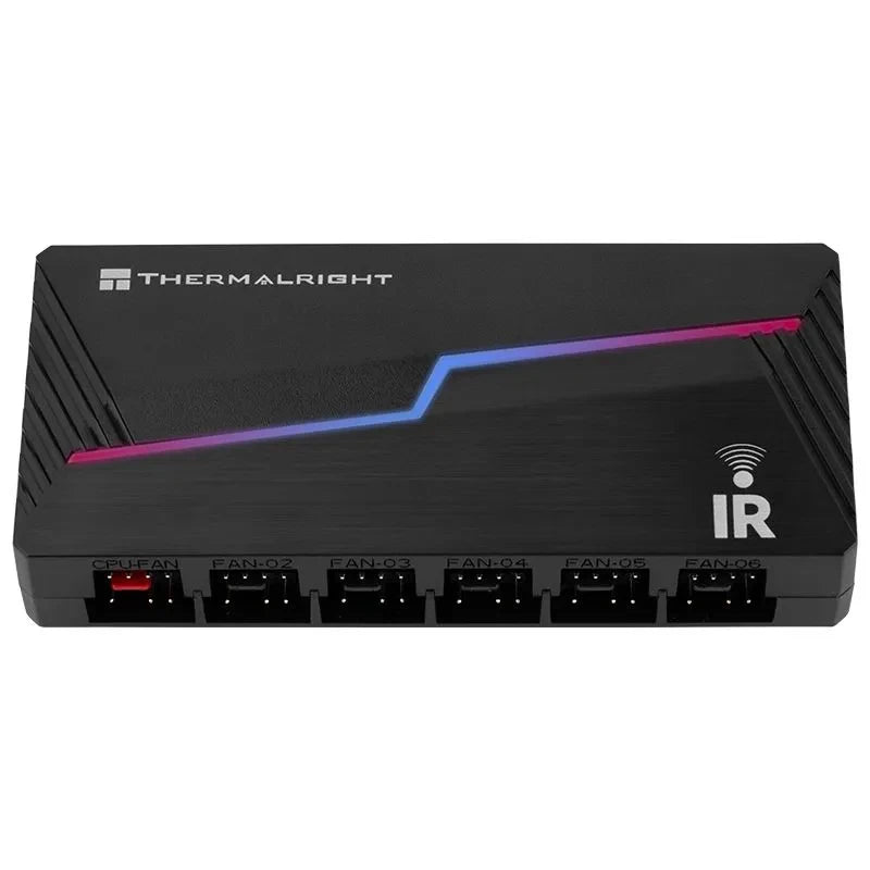 Thermalright ARGB and FAN HUB X12 IR Black, 3Pin ARGB +4Pin PWM 2 In 1 Temperature Control with Remote Control
