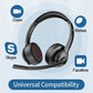JIAMQISHI EH02U Wireless Bluetooth Headset ANC MIC for Work Computer Headphones USB Dongle Mute Mic for MacBook Headset Phone