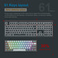 E-YOOSO Hz-61 RGB USB Mini 8K RT Mechanical Gaming Keyboard Magnetic Switch 61 Key Wired for Computer PC Laptop detachable cable