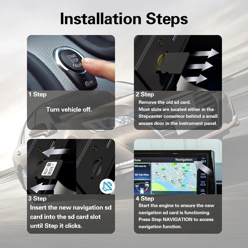 Navigation SD Card Sync Compatible with for Ford Lincoln A15-Roads Cover USA Canada Mexico