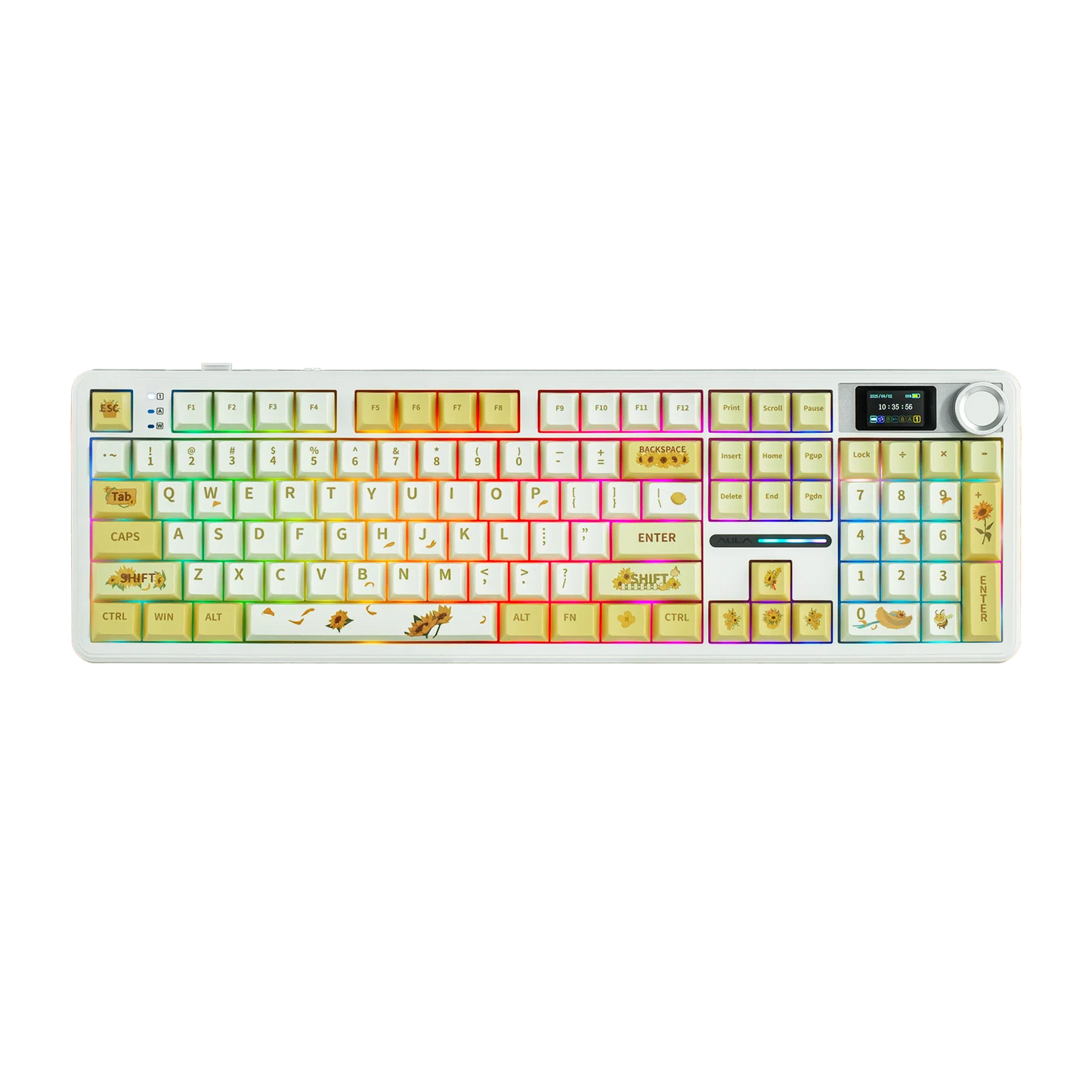 EPOMAKER X AULA F108 PRO Full Size 100% ANSI Layout Hot Swap Wired/2.4GHz/Bluetooth Wireless Mechanical Keyboard RGB Backlight