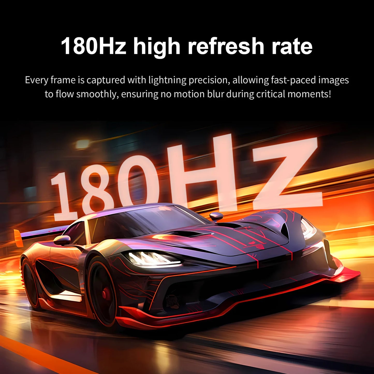 Reletech Monitor 23.8Inch 180Hz Gaming Monitor 1080P FastIPS G-Sync/FreeSync HDR Support VESA Wall Mount Low Blue Light