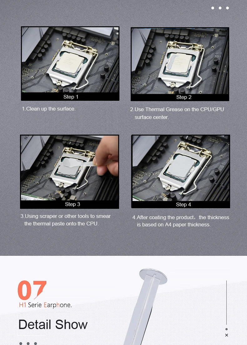 ZF-12 4g 8g AMD Intel Processor CPU GPU Cooler Cooling Fan Thermal Grease VGA Compound Conductive Heatsink Plaster Paste