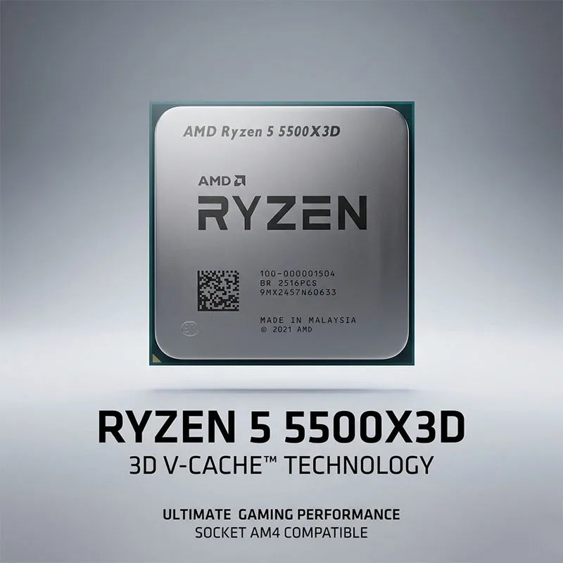 New AMD Ryzen 5 5500X3D R5 5500X3D CPU Processor 7NM L3=96M Socket AM4
