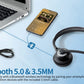 JIAMQISHI EH02U Wireless Bluetooth Headset ANC MIC for Work Computer Headphones USB Dongle Mute Mic for MacBook Headset Phone