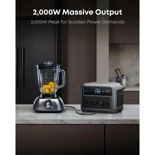 SOLIX C1000 Gen 2 Portable Power Station, 2,000W (Peak 3,000W) r Generator, ull Charge in 49 Min, 1,024Wh LiePO4 Battery or Home