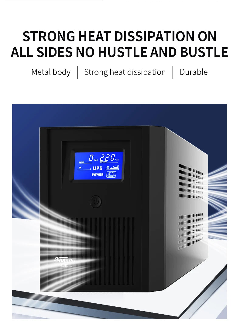 1000VA 2000VA 3000VA Standby Uninterruptible Power Supply UPS In-built Battery 12V 9Ah Backup  Power Ups for Laptop Desktop
