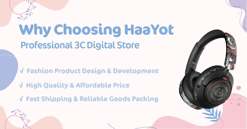 HaaYot Mini Wireless Headphone,60H Playtime ENC Noise Cancelling,35ms Low Latency Bluetooth 6.0,Ultra Light for Gaming/Travel