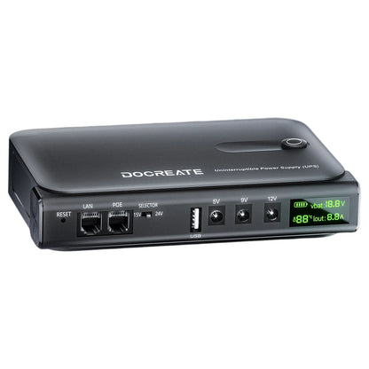 UPS Backup Battery Power Supply Supports 5V/9V/12V Mini DC UPS Uninterruptible Power Supply for Router Modem Security Camera