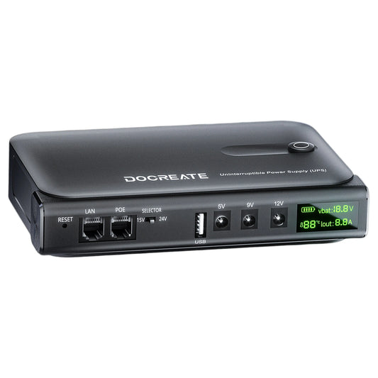 UPS Backup Battery Power Supply Supports 5V/9V/12V Mini DC UPS Uninterruptible Power Supply for Router Modem Security Camera