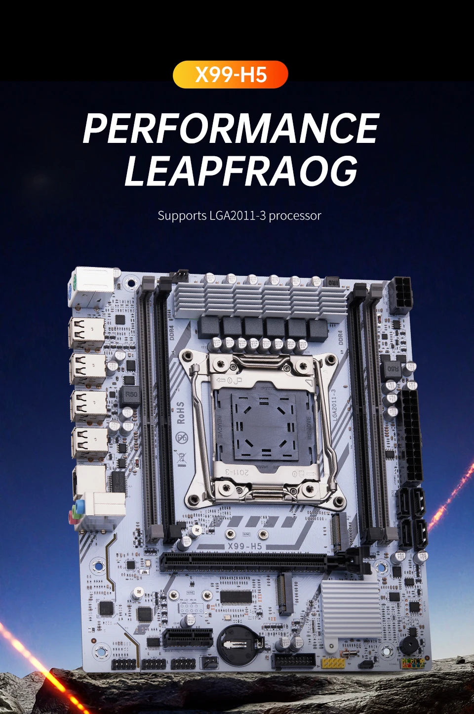 QIYIDA X99 Motherboard LGA 2011 3 Xeon CPU E5 V3 V4 DDR4 RAM NVME M.2 PCI3.0 16X SATA M-ATX