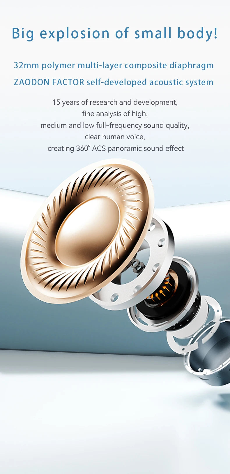 HaaYot Mini Wireless Headphone,60H Playtime ENC Noise Cancelling,35ms Low Latency Bluetooth 6.0,Ultra Light for Gaming/Travel