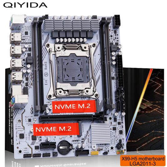 QIYIDA X99 Motherboard LGA 2011 3 Xeon CPU E5 V3 V4 DDR4 RAM NVME M.2 PCI3.0 16X SATA M-ATX